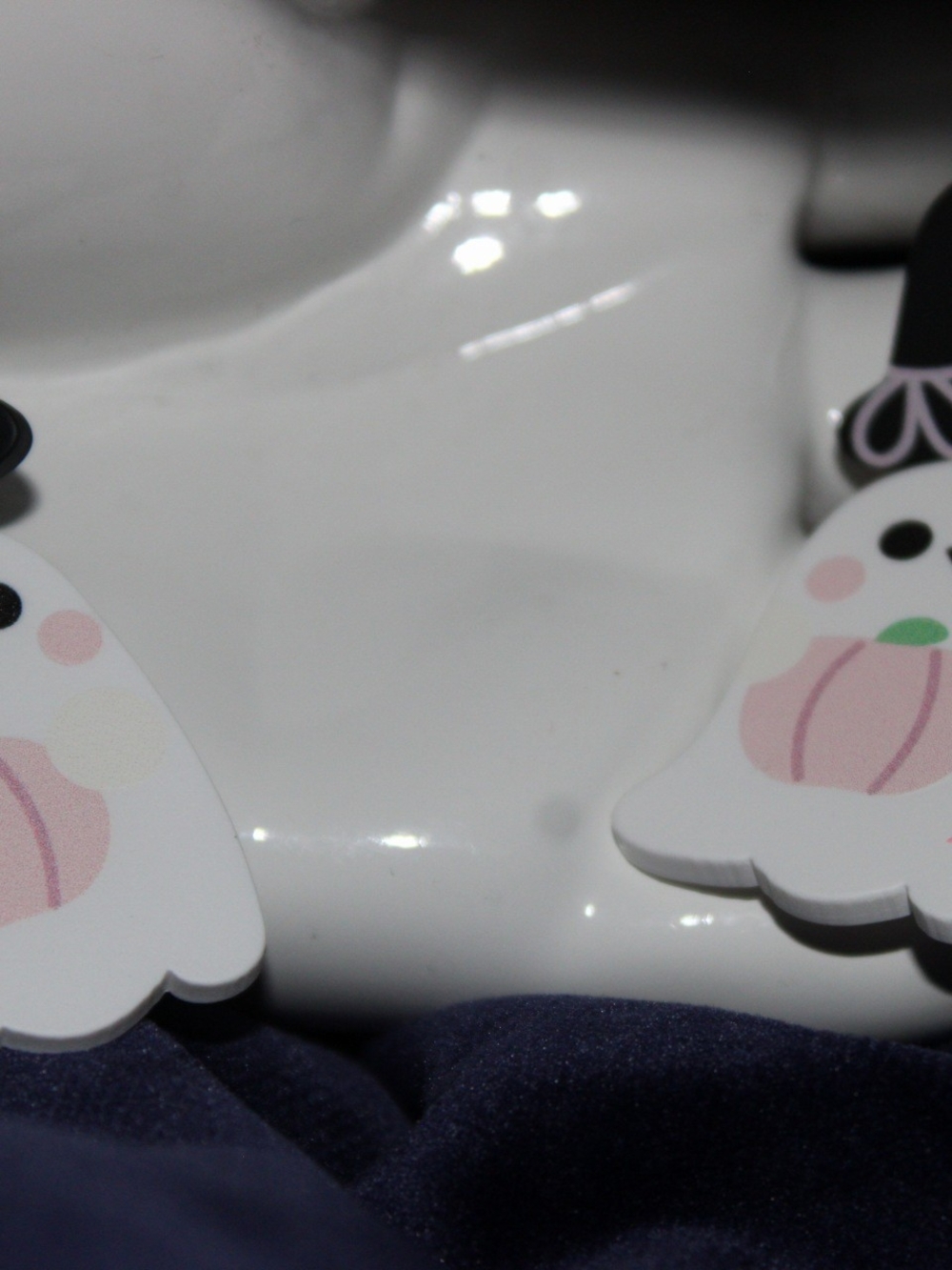Cute Ghost Drop Earrings in White and Pink